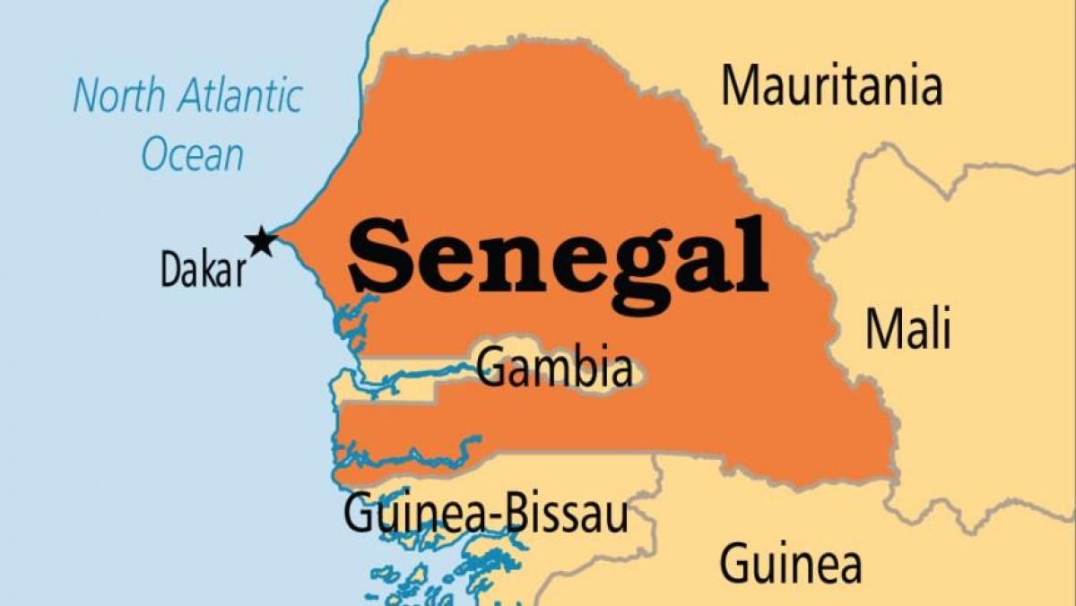 карта на Дакар, Сенегал