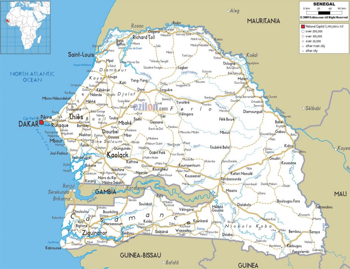 Сенегал картата казаманс 