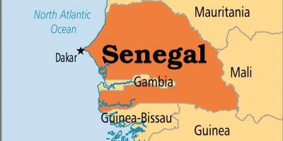 Сенегал върху картата на света